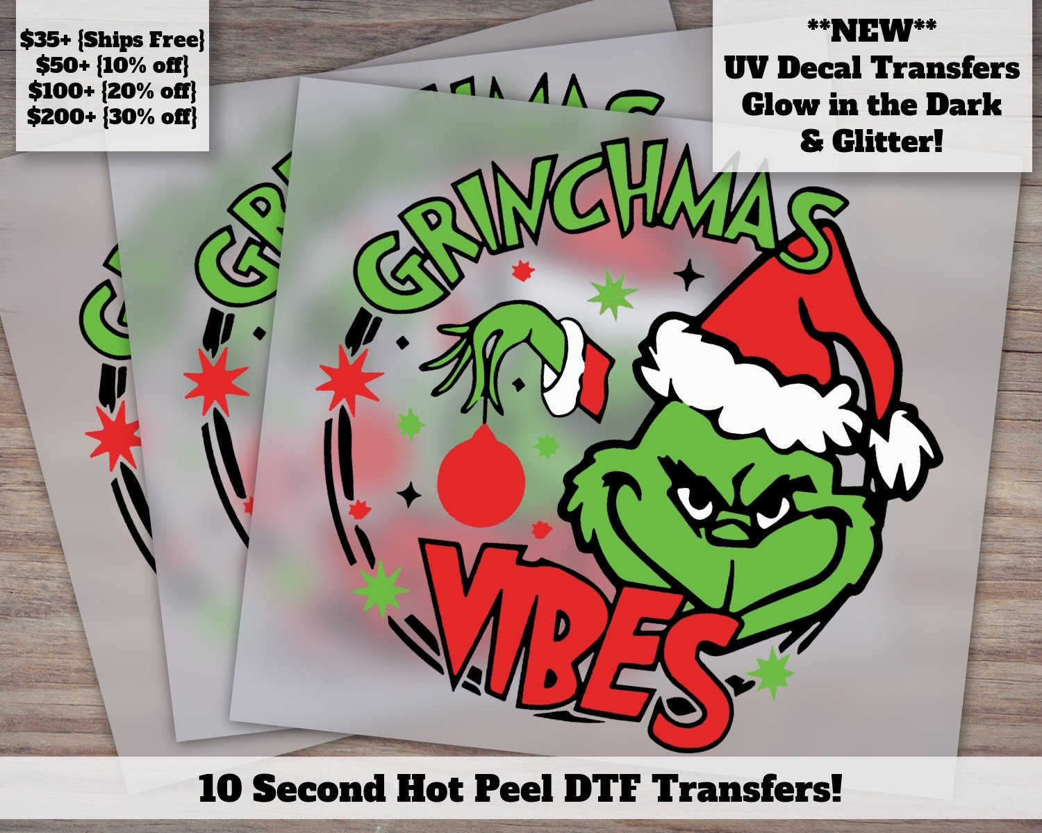 Grinch-Mas Sublimation and DTF Iron on Transfers