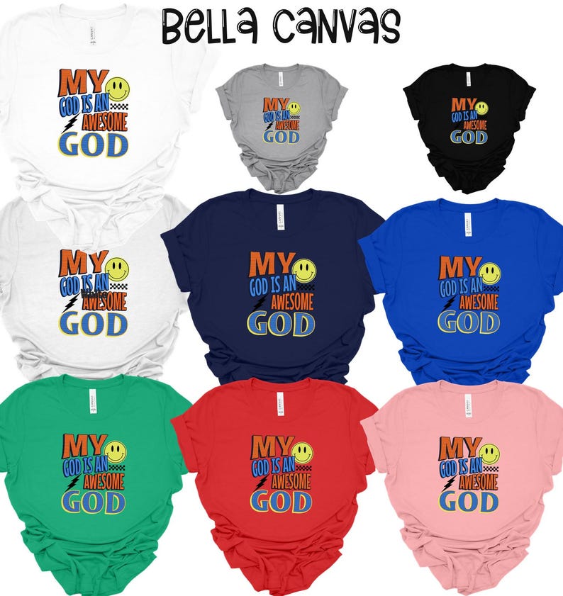 Awesome God Ready to Press DTF Transfer | Trendy Faith Kids Jesus Bible Verse Heat Transfer image 5