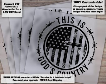 This Is Gods Country Ready to Press DTF Heat Transfer Design