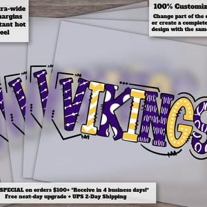 Vikings Spirit Tee - Ready to Press Heat Transfer and DTF - Unique Doodle Design