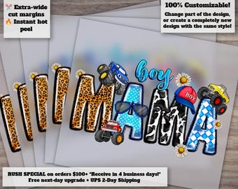 Western Boy Mama Heat Transfer Design, Mother's Day Ready to Press, Mama Truck DTF, Optimized for Sublimation
