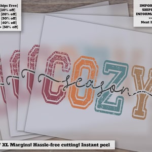 Autumn Season Designs: Thankgiving and Fall Shirt Imagery, Ready-to-Press, Cute Cozy Print for Heat Transfer and DTF