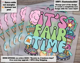Take Me to the Fair County and State Fair Heat Transfer | Ready to Press | Fair Rides | County Fair DTF Design
