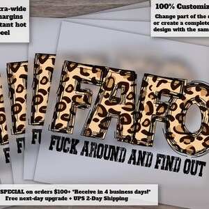 FAFO Design: Discover Affect vs. Effect, Ready-for-Press Heat Transfer Shirt, Impactful DTF