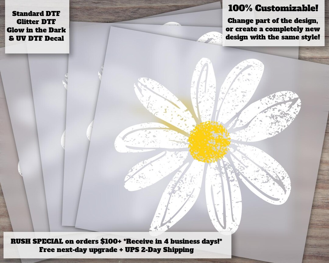 Summer Daisy Wildflower Shirt Design Ready to Press DTF Heat Transfer ...