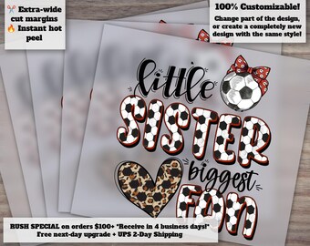 Soccer Sister Fan T-Shirt Design, Retro Sport Life Heat Transfer, DTF Ready-to-Press, Sports Clipart