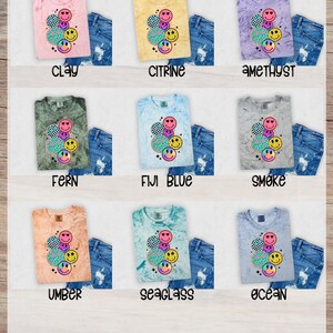 Trendy DTF Retro Smiley Faces Heat Transfers, Hot Peel Ready to Press, Cute Retro Prints, Smiley DTF Transfers image 7