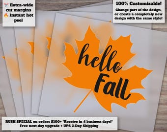 Autumn Maple Leave Iron On Decal, Fall Thanksgiving Heat Transfer, Fall Leaves Dtf Print, Direct To Film Transfer, Iron on Transfer