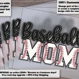 Baseball DTF Print Shirt: DTF Transfer for Baseball Mom and Family
