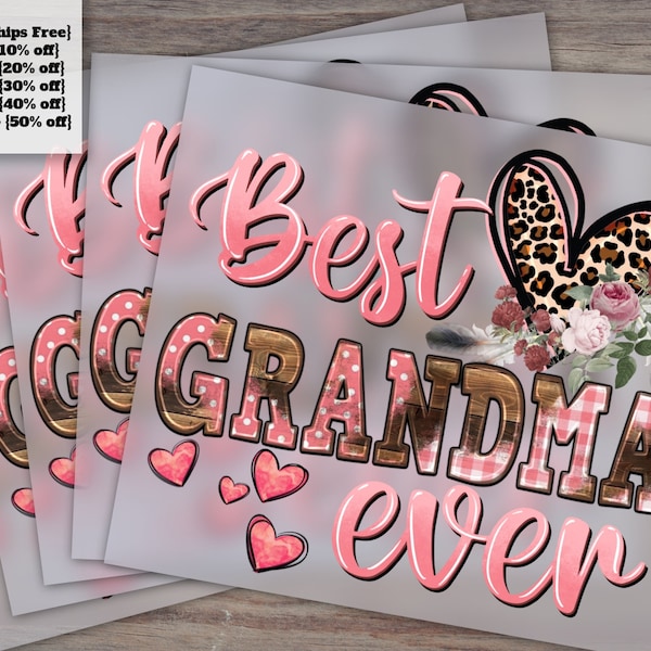 Top-Quality Grandma Design, Ideal for Mother's Day - Ready to Press, Heat Transfer, DTF, Western Style, Digital Press Ready.