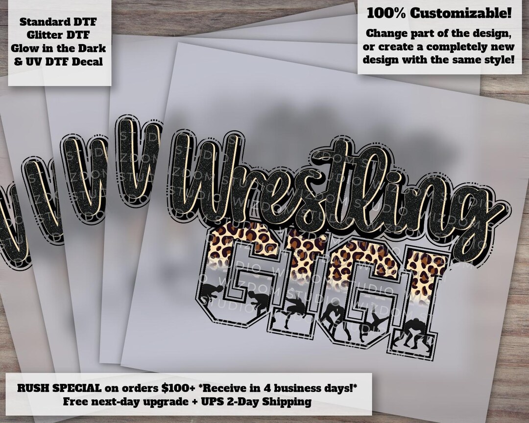 Wrestler Letters Wrestling Letter Heat Transfer DTF Ready to Press - Etsy