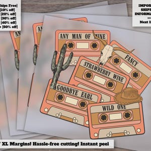 90s Country Music Cassette Tapes | Western Ready-to-Press Heat Transfer Designs, DTF and Shirt Design, Optimized for SEO.