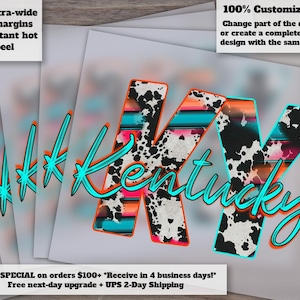 Kentucky Girl Map Heat Transfer | Small Town Kentucky State Sublimation | Ready to Press DTF | KY Pride Design