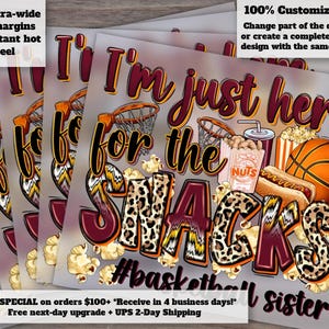 Basketball Sister Snack-Themed, Game Day Ready-to-Press Heat Transfer, DTF, Sublimate Designs Download