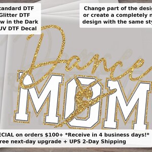 Dance Mom DTF Transfer | Varsity Dance Mom My Heart Is on That Stage Ready to Press Heat Transfer