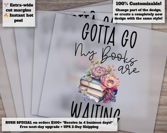 Book Lover Design for Press-On Shirts, Reading Stickers, and Heat Transfers | DTF Ready for Bibliophiles