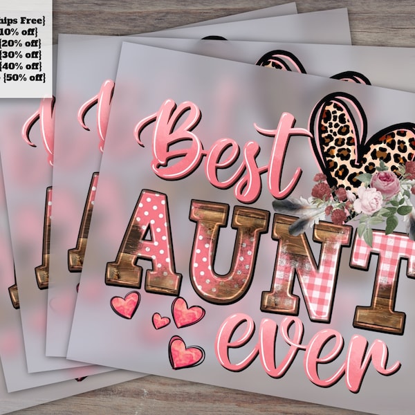 Top-rated Aunt Love Design for Mother's Day - Western Aunt Style, Ready to Press, Heat Transfer, DTF - Best Aunt Ever Gift Design