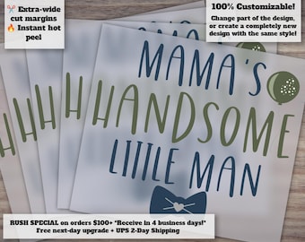 Newborn Baby Boy Design, Heat Transfer Ready, Kids Sublimation, Mama's Little Man, DTF, Unique Infant Designs for Press