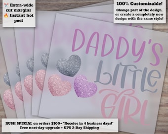 Daddy's Little Girl Newborn Design, Princess-Themed Heat Transfer, DTF, Ready to Press Baby and Kids Graphics