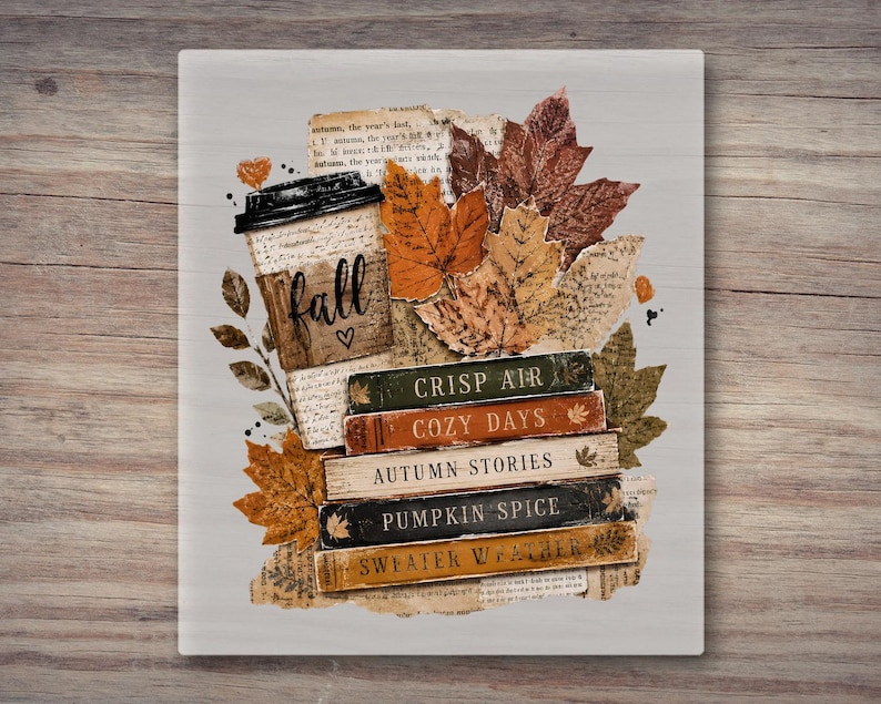 Book Lover Fall DTF Transfer - Ready to Press Autumn Reading Shirt Transfer for Book Nerd Gifts imagem 6