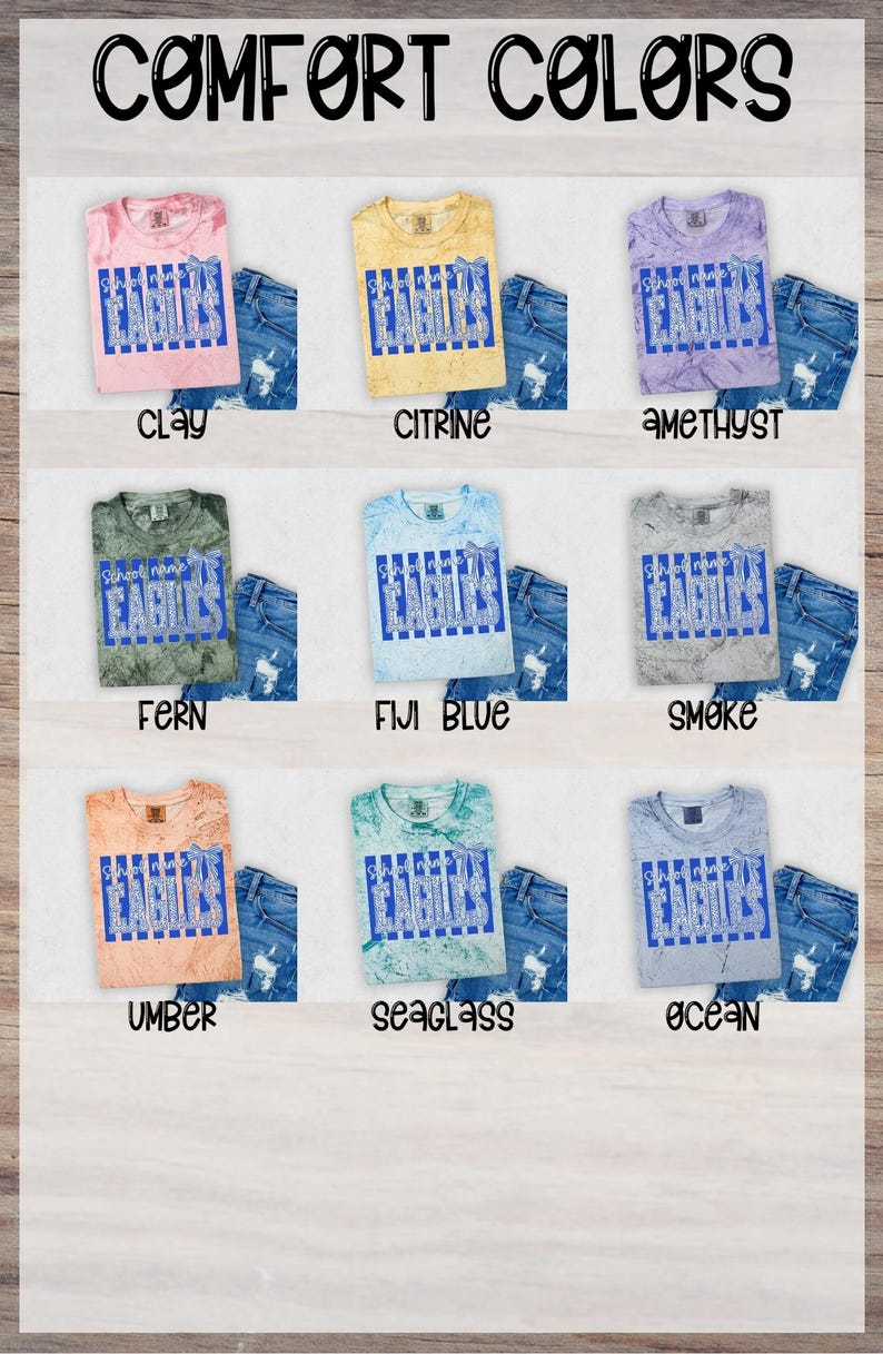 Custom Mascot | Striped Custom High School Mascot DTF Transfer, Varsity Personalized Coquette Bow School Spirit Ready to Press Heat Transfer imagem 7