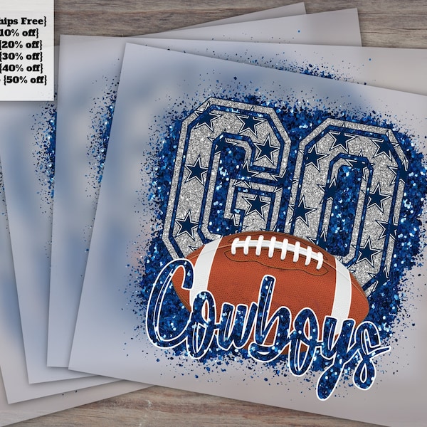 Dallas Cowboy Blue Rose Design, Hand Drawn Western Art, Ready to Press, Heat Transfer, DTF, for Craft and DIY Projects
