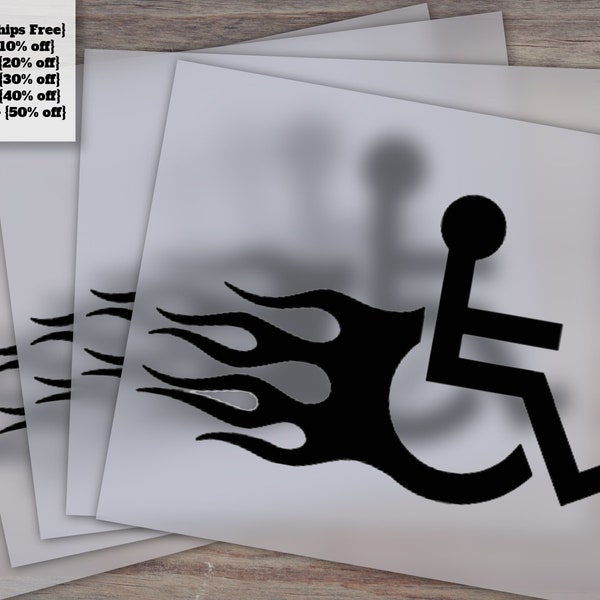 Hot Rod Wheelchair Flames SVG for Handicap - Heat Transfer, DTF, Ready to Press - Gift for Disabled, Mobility Aid Design, Etsy Shop