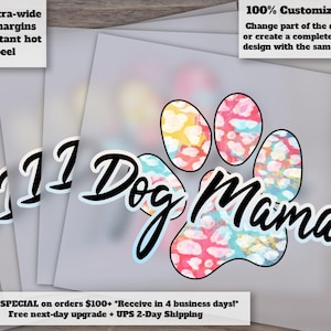 Diseño de transferencia de calor de mamá perro, listo para presionar DTF, imágenes prediseñadas gráficas de mamá perro del día de la madre para manualidades de bricolaje.