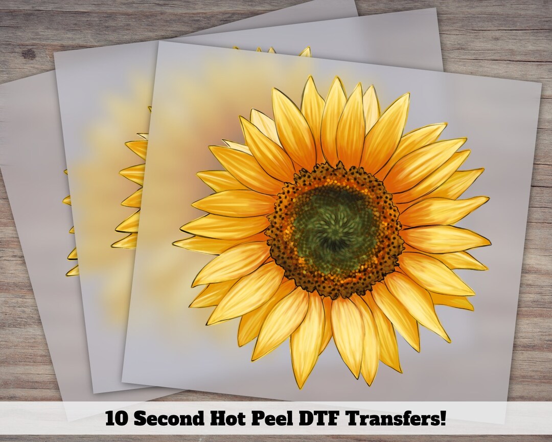 Custom Sunflower DTF Prints Sublimation Transfers Screen Etsy