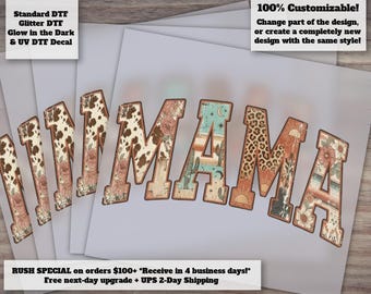 Western Mama , File, Shirt Graphic, Cowgirl Retro Design DTF Transfer Ready to Press