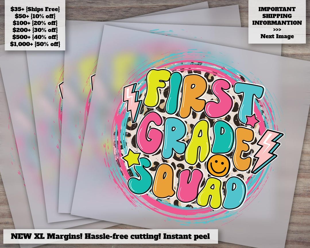 Back to School First Grade Design, 1st Day of School Printable, Ready ...