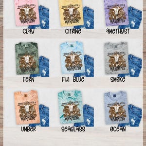 Warning Cow Skull Design | Western Style, Shirt Graphics, Ready-to-Press Heat Transfer, DTF, Exclusive for Etsy Shop image 7