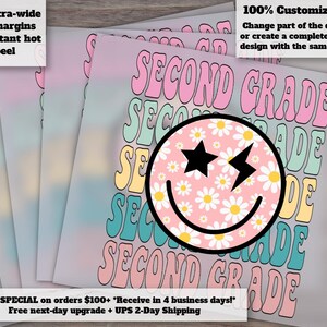 2nd Grade Back-To-School DTF Transfer, Heat Transfer, Hot Peel, Ready-to-Press, First Day of School