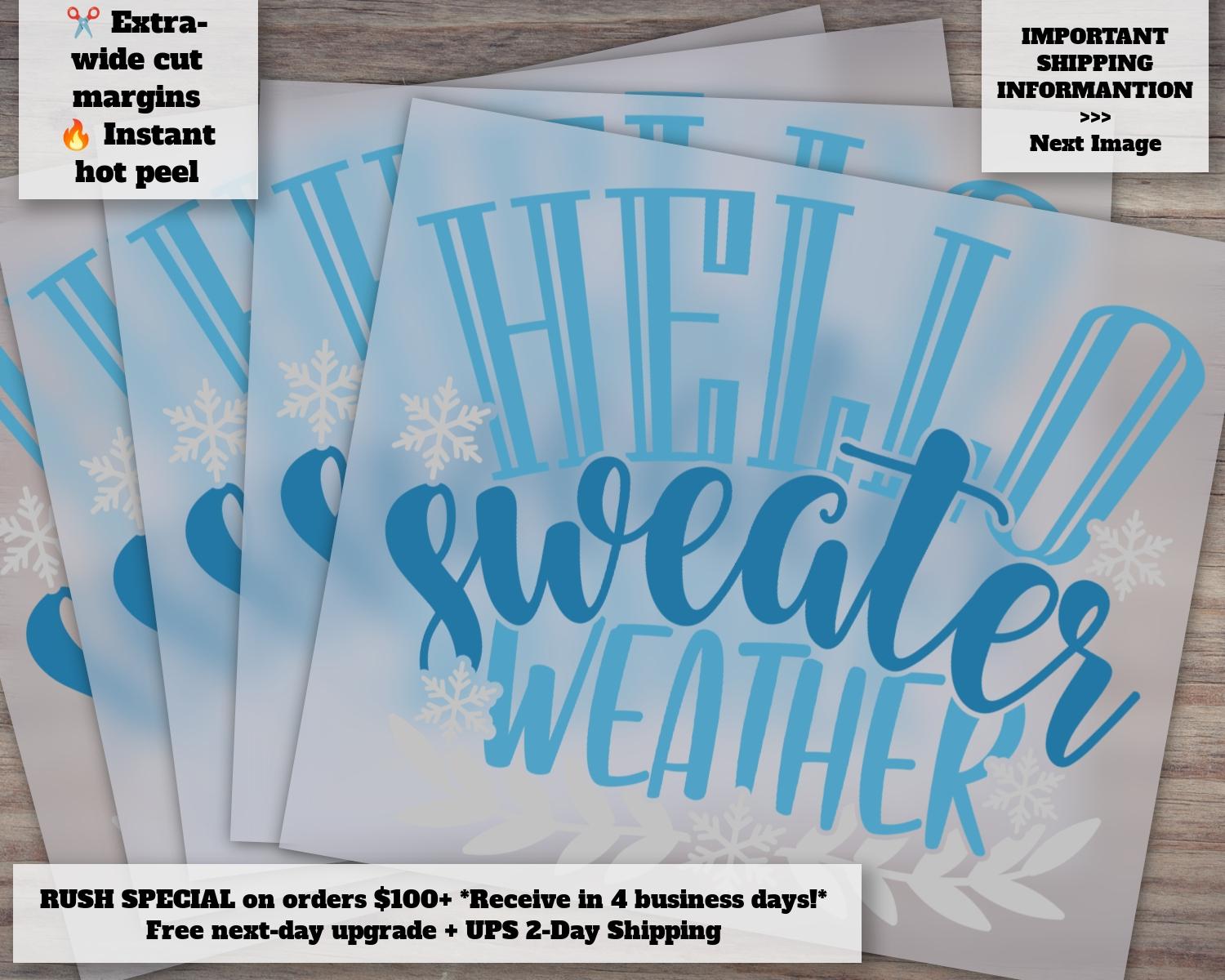 Commercial Use Sweater Weather SVG Cut File | Heat Transfer Ready ...