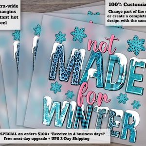 Ready to Press Custom DTF Prints Not Made for Winter: Sublimation, Western, Leopard, Plaid, and Glitter Transfers
