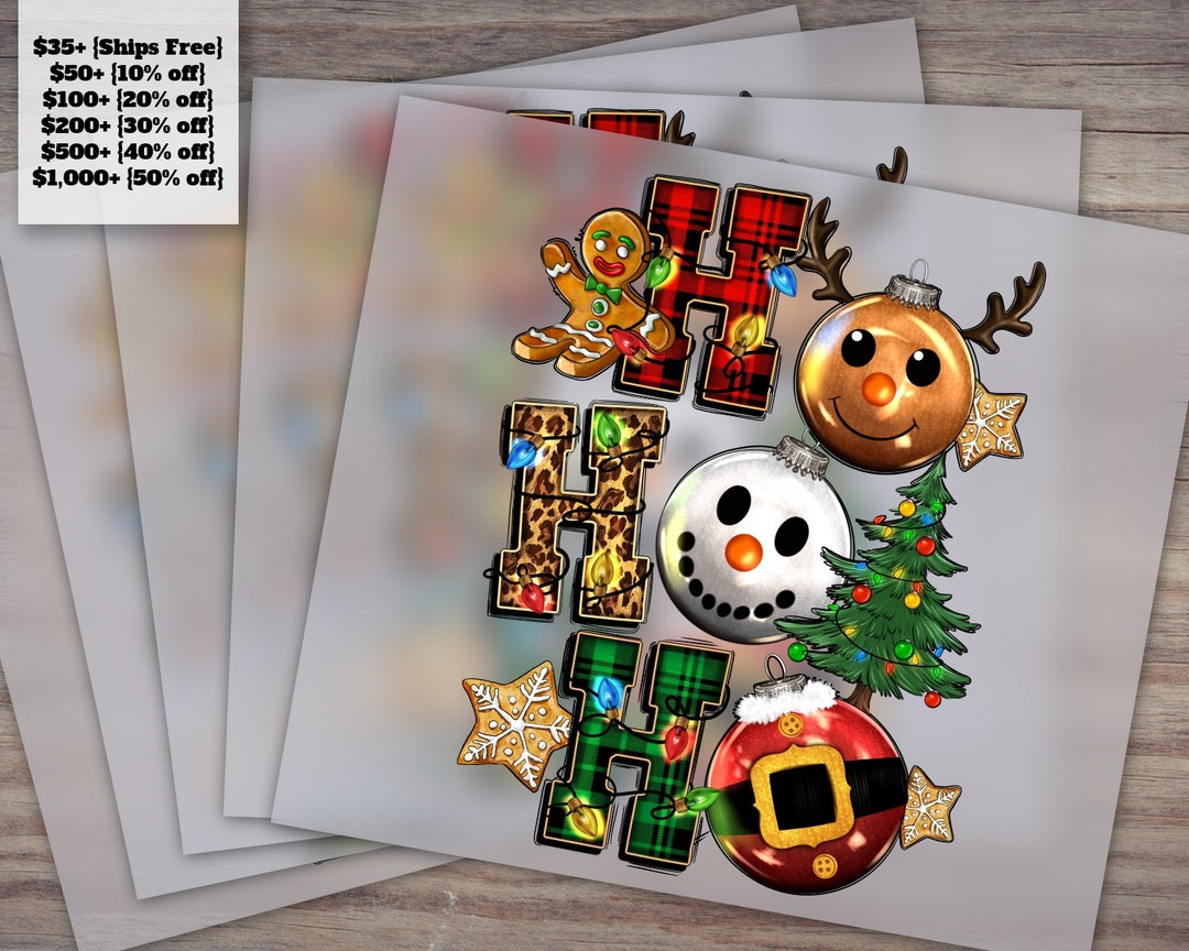 Christmas Sublimation Design, Ready to Press Heat Transfer, Festive ...