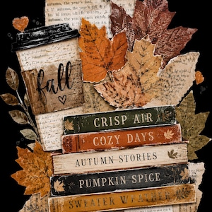 Book Lover Fall DTF Transfer - Ready to Press Autumn Reading Shirt Transfer for Book Nerd Gifts imagem 4