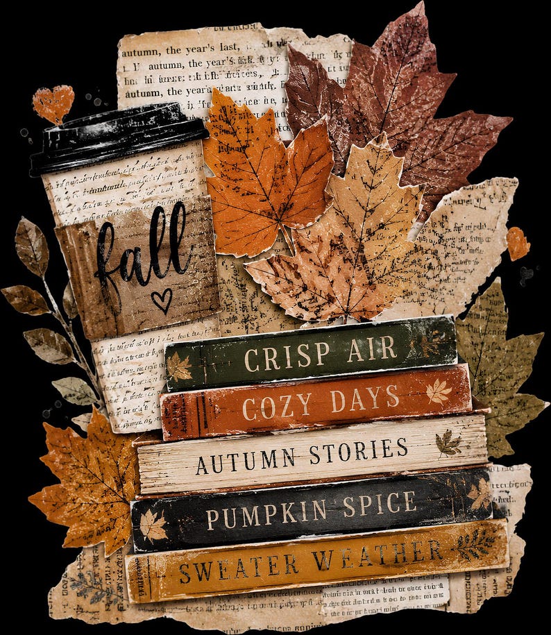 Book Lover Fall DTF Transfer - Ready to Press Autumn Reading Shirt Transfer for Book Nerd Gifts imagem 4