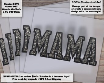 Mama Rhinestone Glitter Heat Transfer for Sweatshirts