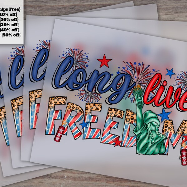 American Freedom Design, USA 4th of July, Heat Transfer Ready, DTF, Western Country Style, American Flag, Ready to Press