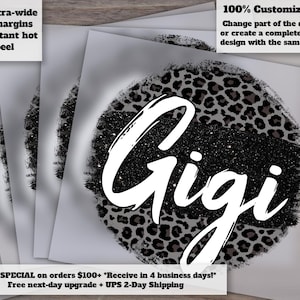 Mother's Day Ready-to-Press Black Leopard Gigi Design - Heat Transfer, DTF, Love Gigi Aunt Theme - Etsy Shop Listing