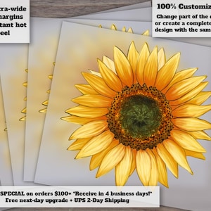 Custom Sunflower DTF Prints, Sublimation Transfers, Screen Print Transfers and More!