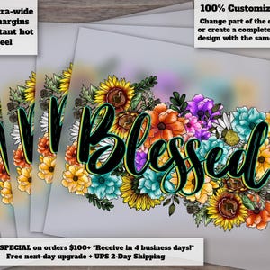 Blessed Dtf, Sunflower Dtf, Flower Dtf, Western, Flower Print, Digital Transfer Blessed, Blessed Print, Print Transfer, Sublimation Print