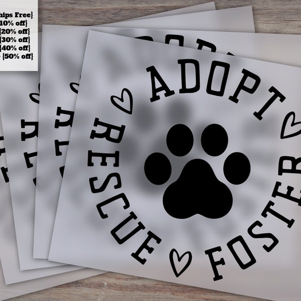 Dog Adoption, Dog Paw Dtf, Rescue Adopt Foster, Rescue Dog, Dog Lover Gift, Animal Rescue, Cat Rescue Transfer, Saving Pets Dtf