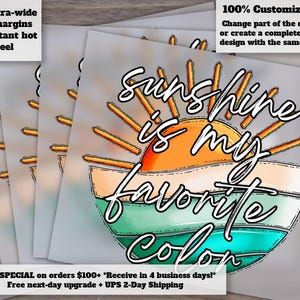 Sunshine Favorite Color, Summer and Beach Vibes, Retro Boho Summer, Sunset Ready to Press, DTF Heat Transfer
