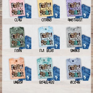 Christian Faith Over Fear Design, Western Style Ready to Press, Heat Transfer, DTF, Ideal for Crafts and Decor image 7