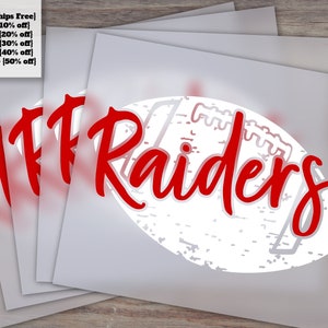 Custom DTF Prints for Raiders Football Fans: Transfer for Football Moms, Distressed DTF for Commercial Use