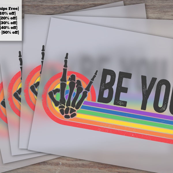Rainbow Skeleton LGBTQ+ Pride Design, Vintage Queer Art for Heat Transfer/DTF, Optimized for Gay Pride