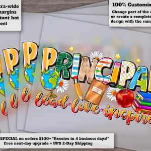 Principal Appreciation, Lead Love Inspire, Back To School Heat Transfer, Ready To Press, DTF for School Principals