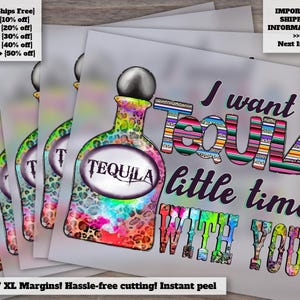 Tequila Little Time With You DTF, Leopard, Western, Country, Tequila Design | DTF Print, Transfer, Sublimation